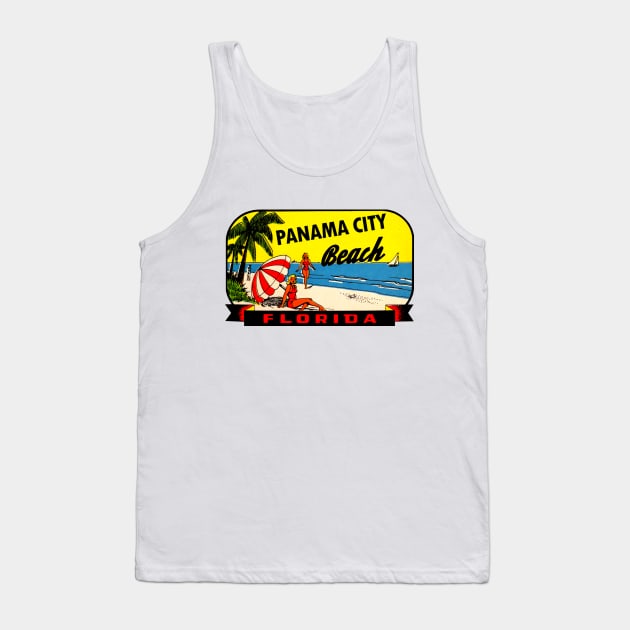 Panama City Beach Florida Vintage Tank Top by Hilda74